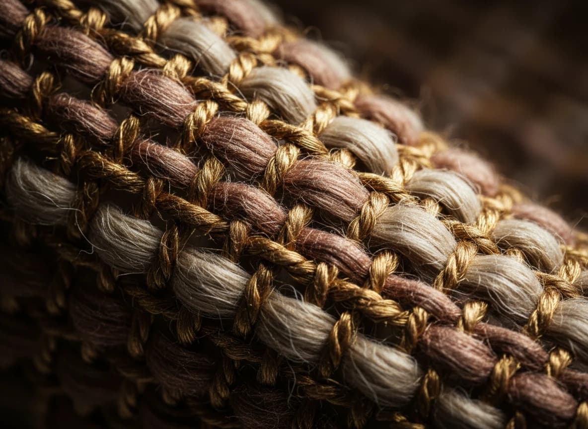 Embroidered textile detail